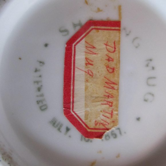 Dated 1857 Antique White Ironstone Shaving Mug barber Shop Decor Mug Shaving Mug - Picture 8 of 8